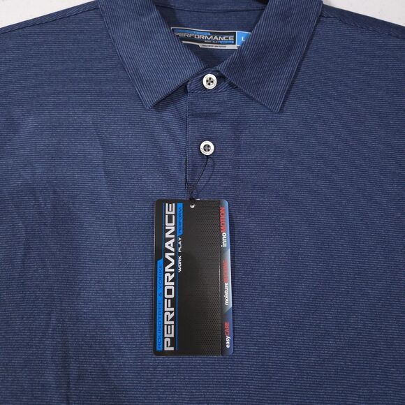 Athletic Performance Polo Shirt Mens Lg Lightweight Short Sleeve Collared Golf - Picture 5 of 16